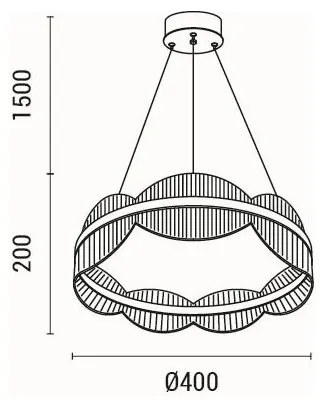 LED Luster na lanku FIRENZE LED/48W/230V 3000K