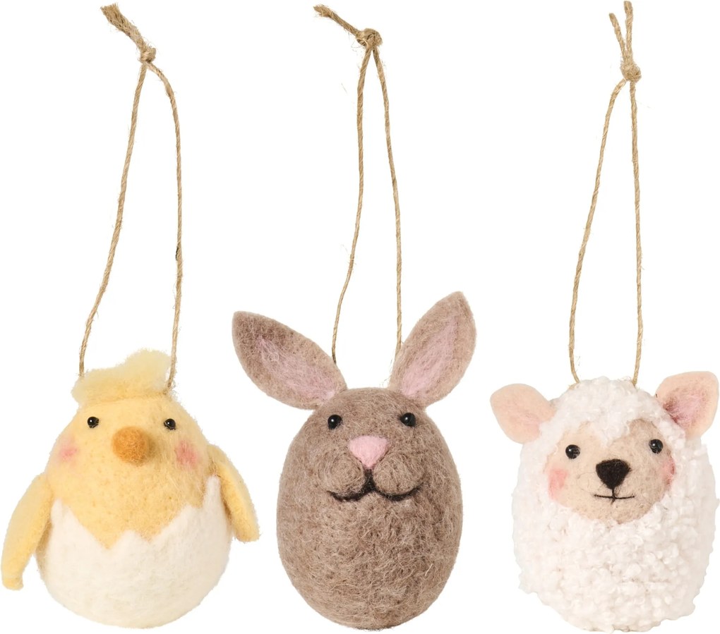 Ib Laursen Závesná veľkonočná dekorácia Chicken / Bunny / Sheep Zajačik