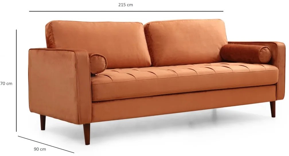 Třímístná pohovka Rome 215 cm - výber z 7 prevedení