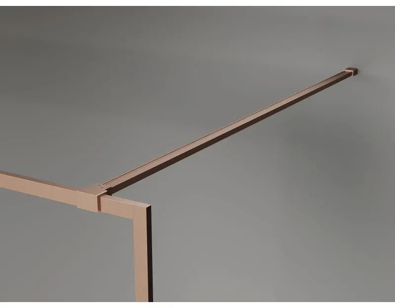 Mexen Kioto-F, sprchová zástena s rámom 100 x 202 cm, 8 mm sklo námraza, profil medená matná, 800-100-104-65-30