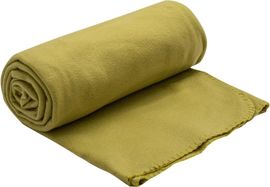 Fleecová deka olivová zelená 150x200 cm
