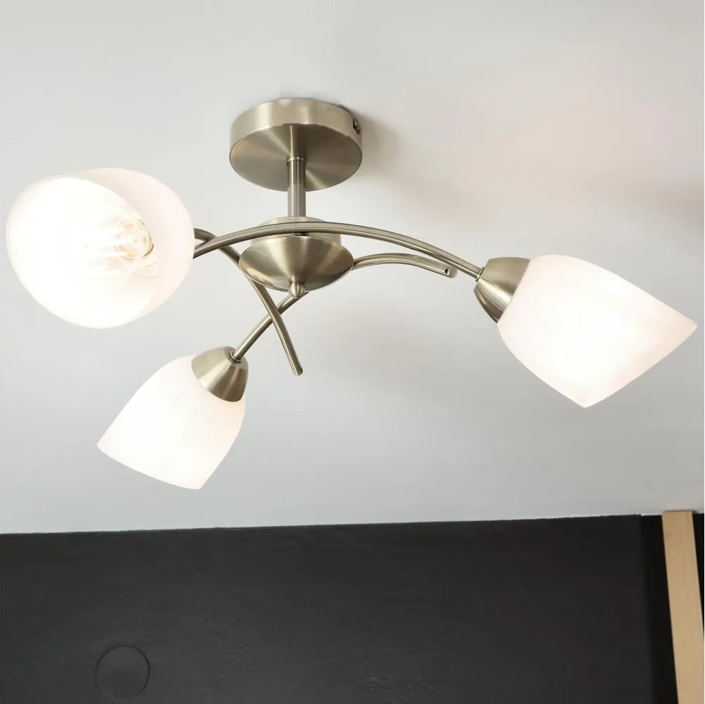 Prisadený luster DONNA 3xE27/60W/230V patina