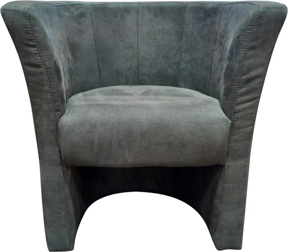 Kreslo Mini, tmavo šedá látka