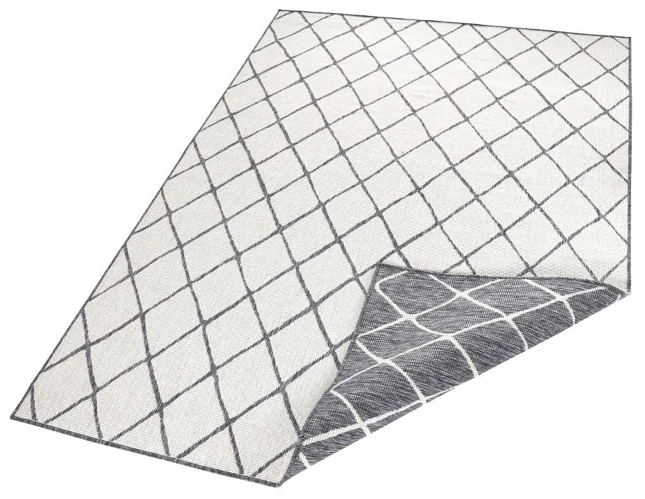 Sivo-krémový vonkajší koberec NORTHRUGS Malaga, 160 x 230 cm