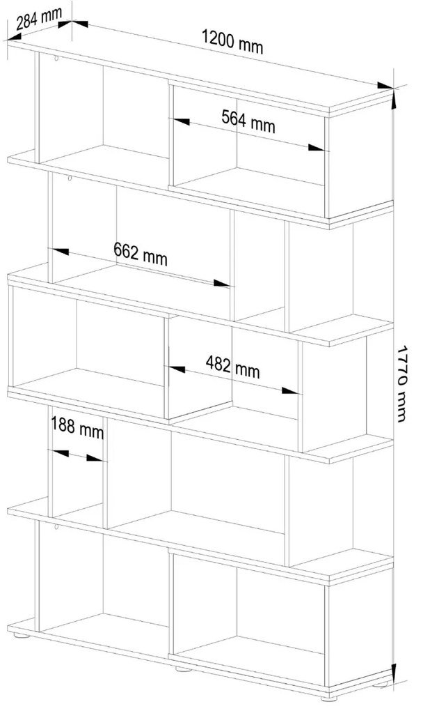 Knižnica FIX dub sonoma
