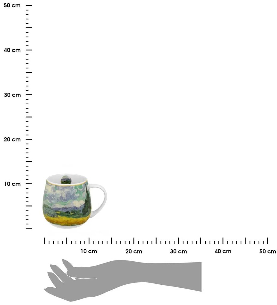 Porcelánový hrnček Van Gogh Wheat Field 430 ml