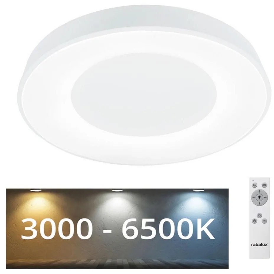 Rabalux - LED Stmievateľné stropné svietidlo LED/38W/230V biela + DO 3000-6500K
