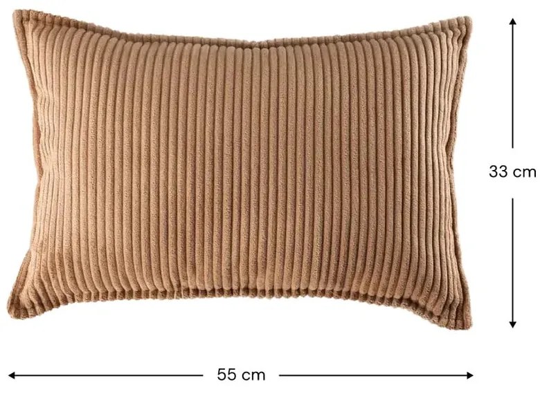 Hnedý menčestrový detský pohovkový vankúš Bolster – Wigiwama