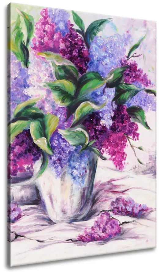 Gario Ručne maľovaný obraz Kytica farebných levandúľ Rozmery: 100 x 70 cm