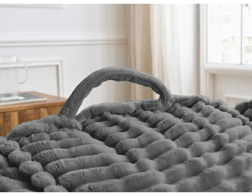 Tmavosivý menčestrový sedací vak Socrate – Bobochic Paris