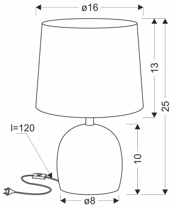 PROXIMA.store - Moderná stolná lampa ADELINA FARBA: sivá