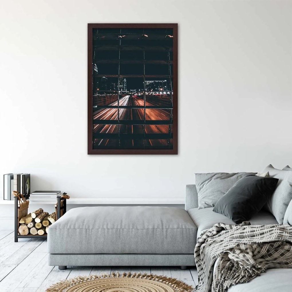 Gario Plagát Ulica v noci Farba rámu: Bez rámu, Rozmery: 30 x 45 cm