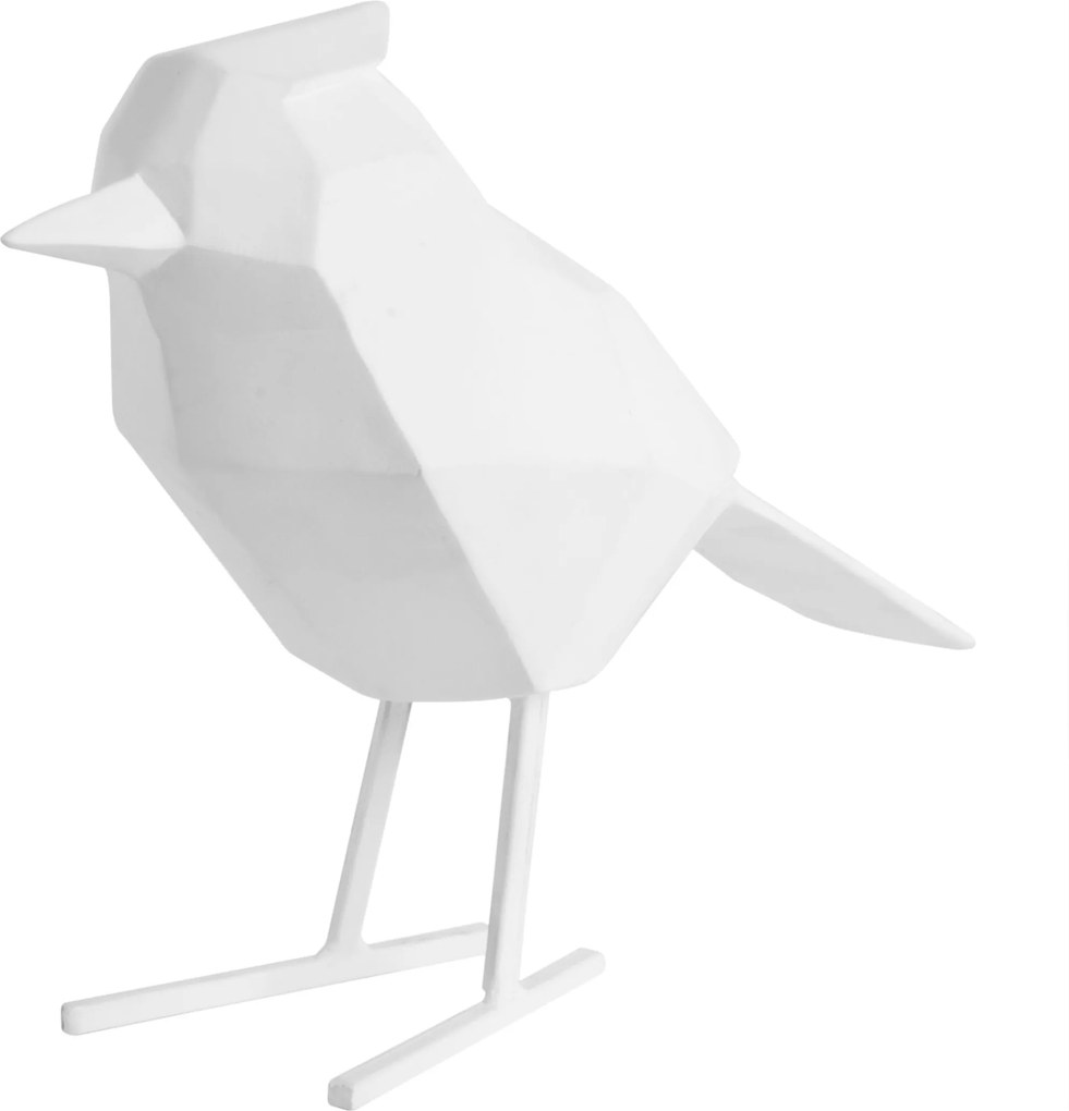 PRESENT TIME Dizajnová biela soška Statue Bird 18,5 × 9 × 24 cm
