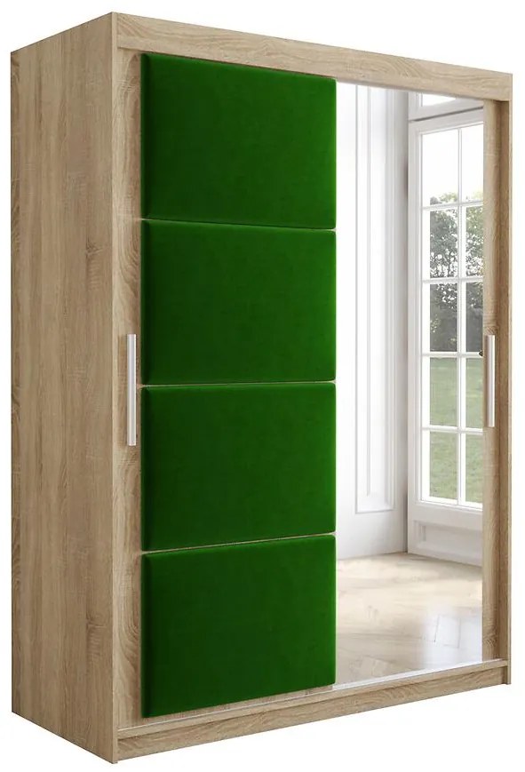 Skriňa Tapi 150 Dub Sonoma/zelená