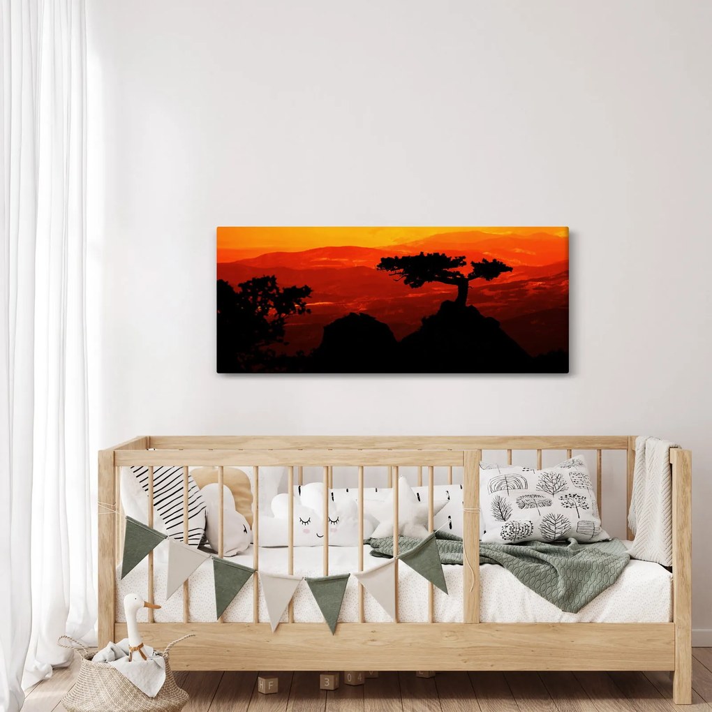 Obraz - Západ slnka (120x50 cm)