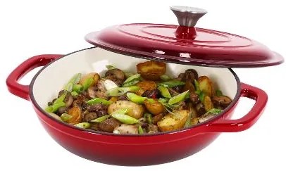 Silvercrest®  Liatinová servírovacia panvica, 2,4 l (červená)  (100393065)