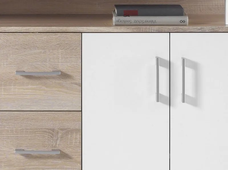 Komoda Drift, dub sonoma/biela