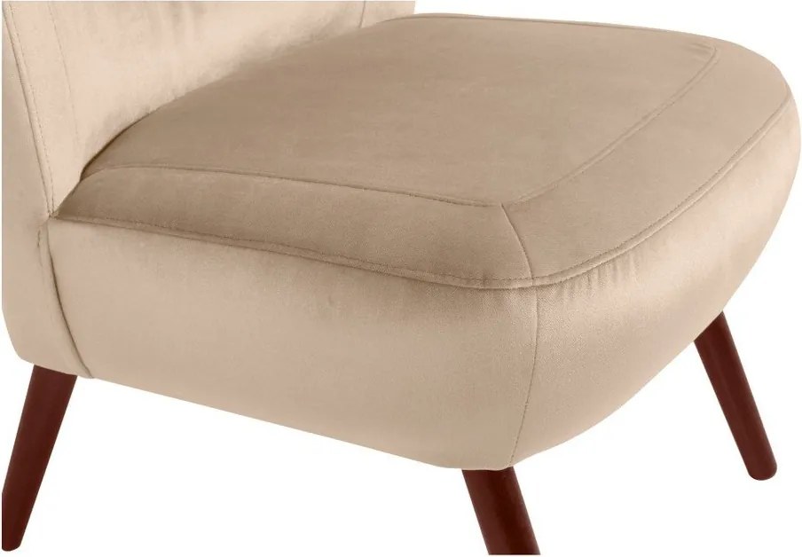 Béžové kreslo Max Winzer Sari Velvet