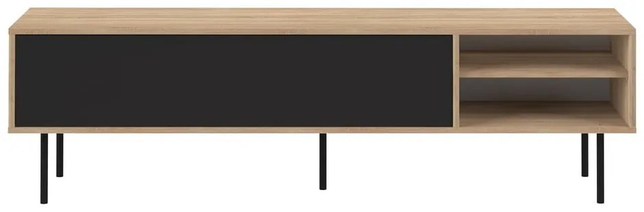 TV stolík v dekore duba v čierno-prírodnej farbe 165x40 cm Ampère – TemaHome