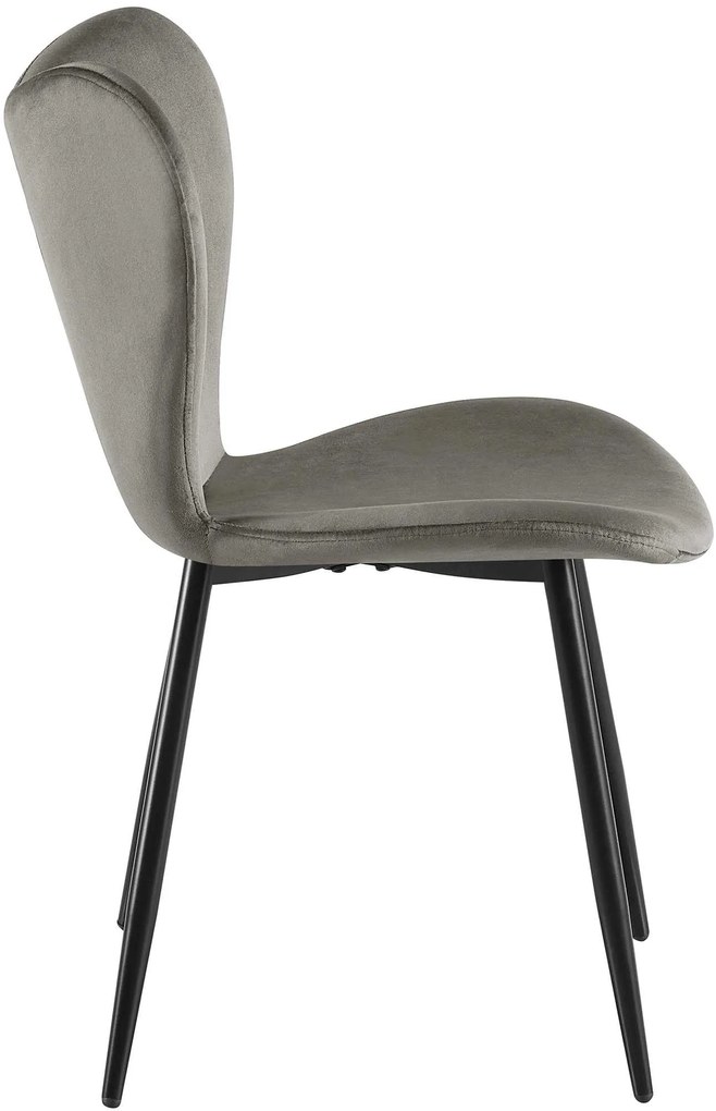 Jedálenská stolička Maika zamat - antracitová