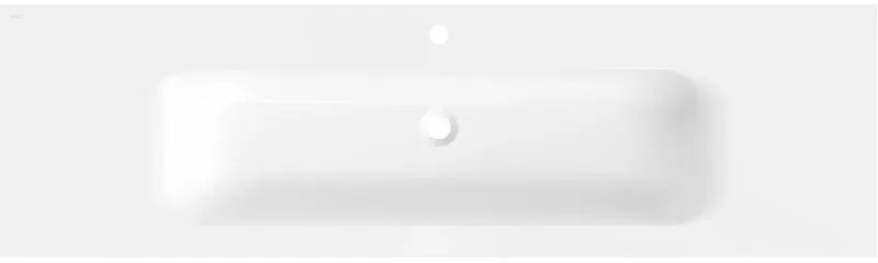Mexen Vela, umývadlo na zapustenie 161 x 46,5 cm, biela lesklá, 25231600