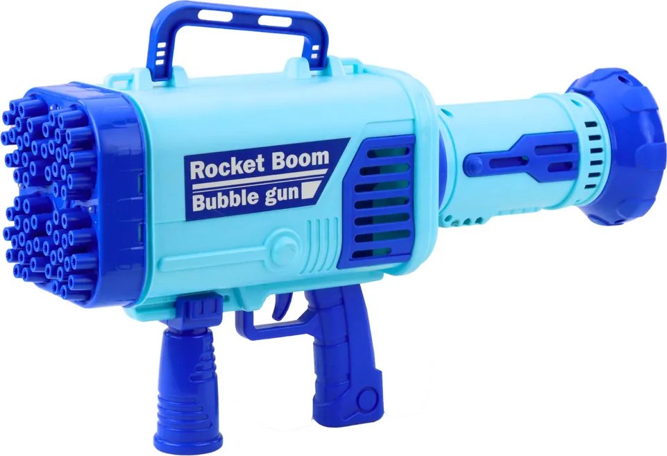 LEAN Bublifuková elektrická pištoľ, 64 otvorov - modrá