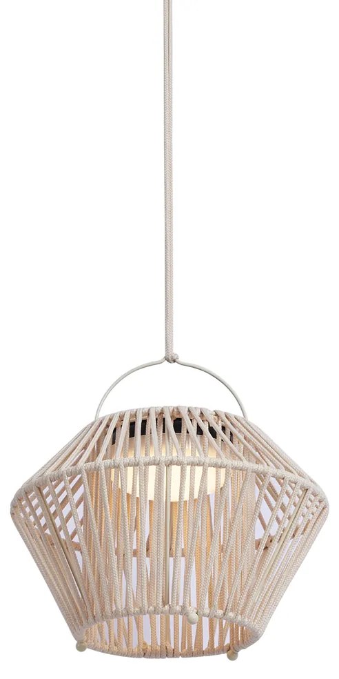 Boho stolná lampa béžová vrátane LED 3-stupňové stmievanie IP54 solárne nabíjanie - Duco