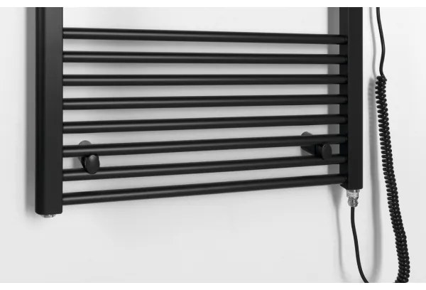 Aqualine - Kúpeľňový elektrický radiátor DIRECT-E 800W/230V 168 cm matná čierna