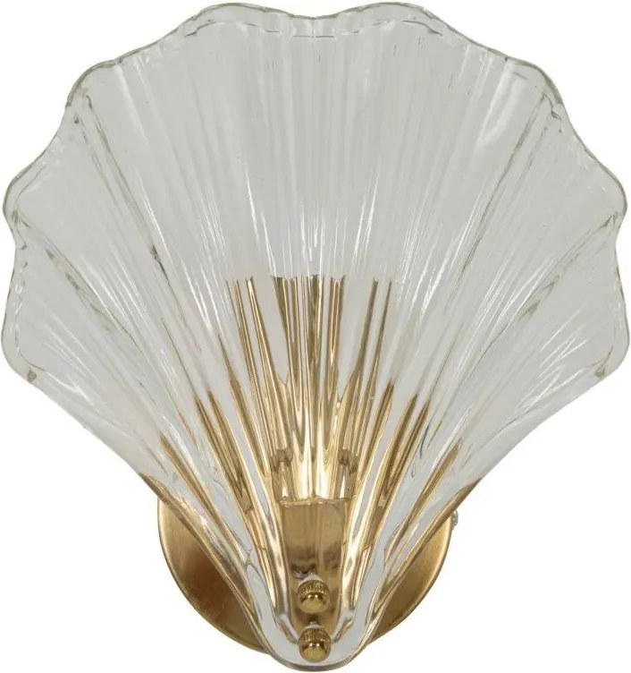 Sklenené nástenné svietidlo v zlatej farbe Da Muro Shell – Mauro Ferretti