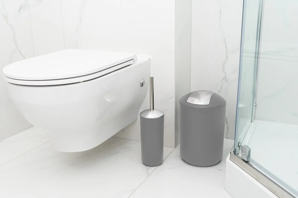 Súprava kúpeľňových doplnkov FLORES sivá