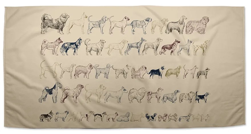 Sablio Uterák Psie plemená - 30x50 cm