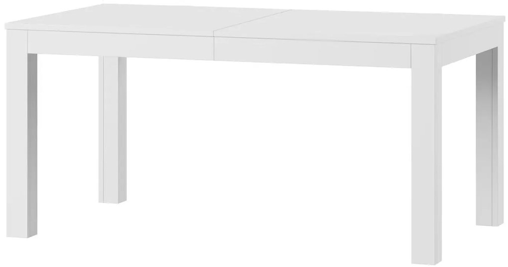 Jedálenský rozkladací stôl Wenus 160/300 cm biely matný