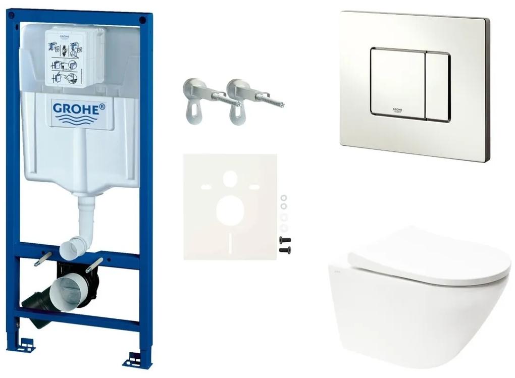 Cenovo zvýhodnený závesný WC set Grohe do ľahkých stien / predstenová montáž + WC Vitra Integra SIKOGRSINTRE2S