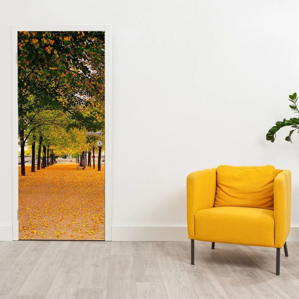 Fototapeta na dvere - Aleje jesenných stromov (95x205cm)