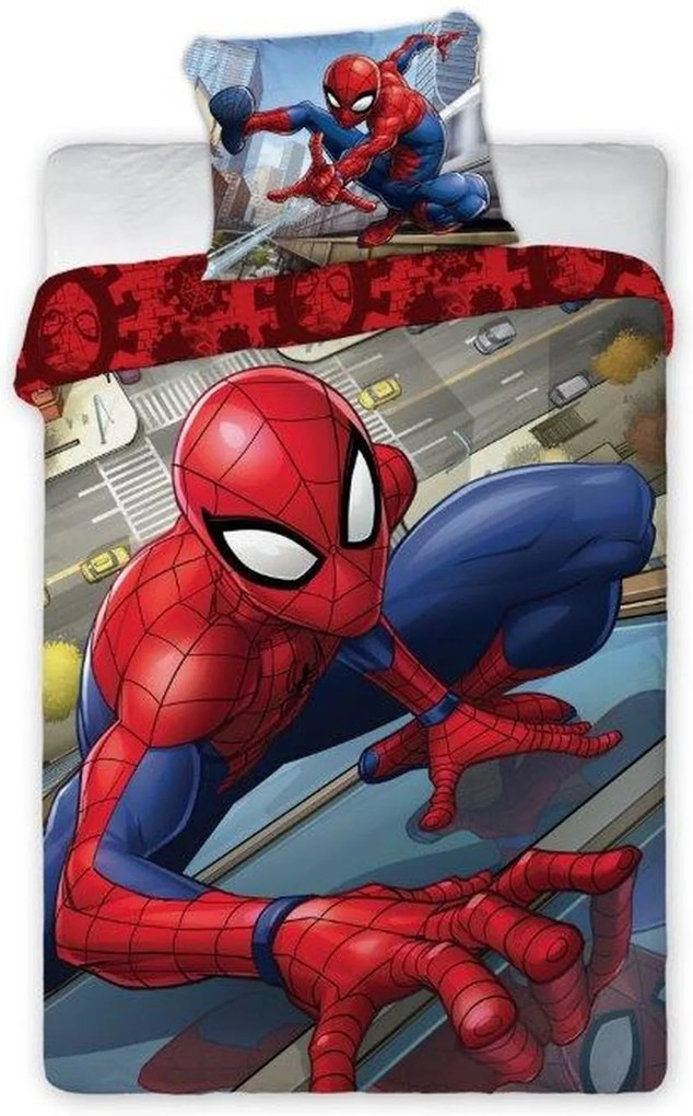DomTextilu Detské posteľné obliečky s motíom Spider-man 2 časti: 1ks 160 cmx200 + 1ks 70 cmx80 70x90 cm 25120-149003