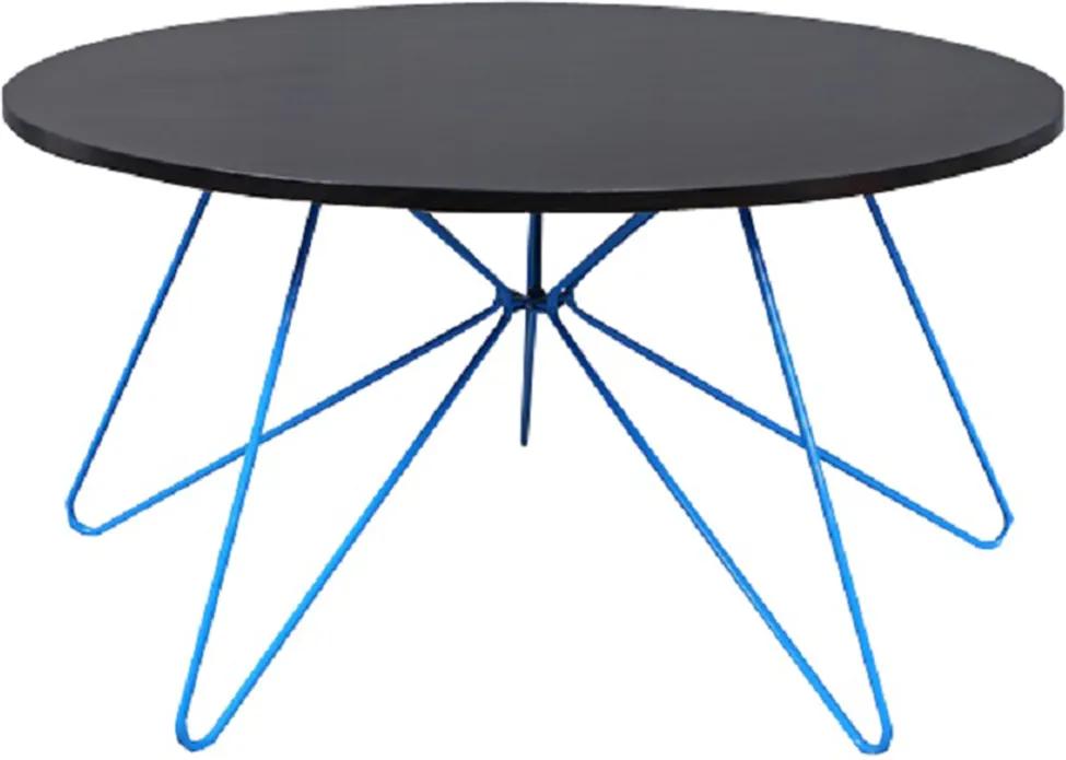 Konferenčný stolík, čierny dub/modrá, MIKKEL