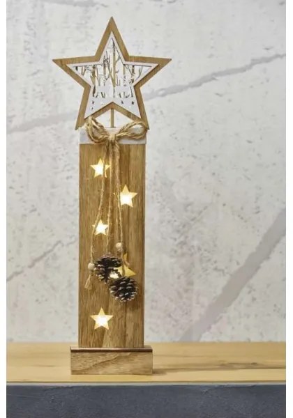 LED Vianočná dekorácia 5xLED/2xAA hviezda