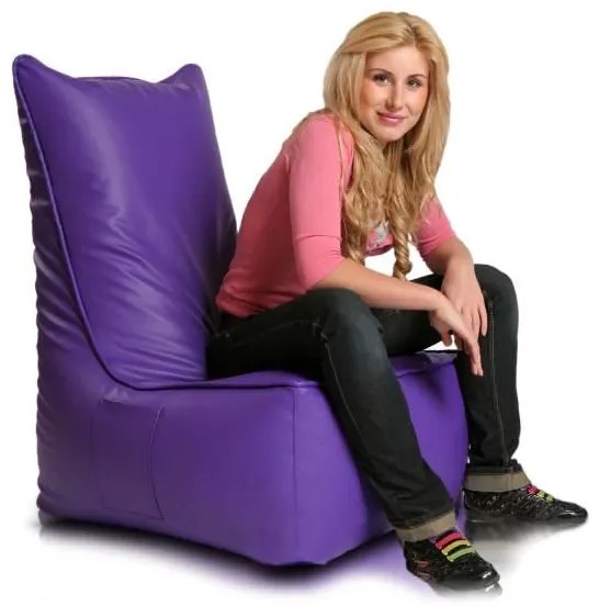INTERMEDIC SK - Sedací vak Kreslo ELEGANT z ekokože | ergonomické kreslo 105×85×40 cm, 350 l Farba: E19 - Modrá svetlá (Ekokoža)