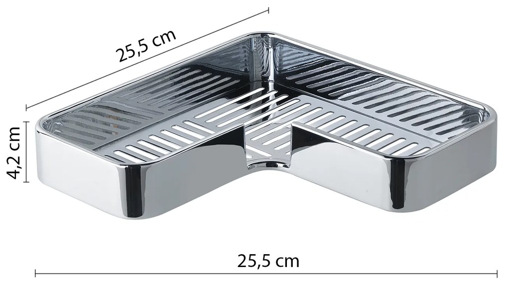 Gedy, IL GIGLIO polica rohová, 255x42x255mm, chróm, A98313