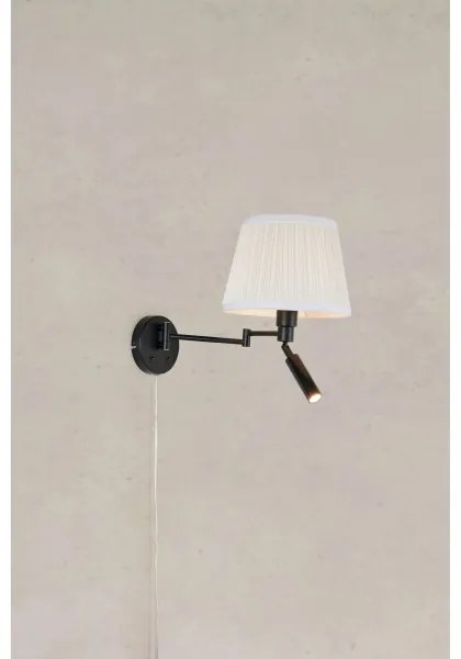 Markslöjd 109016- LED nástenné svietidlo PIVOT 1xE27/40W/230V + LED/4W krémová/čierna