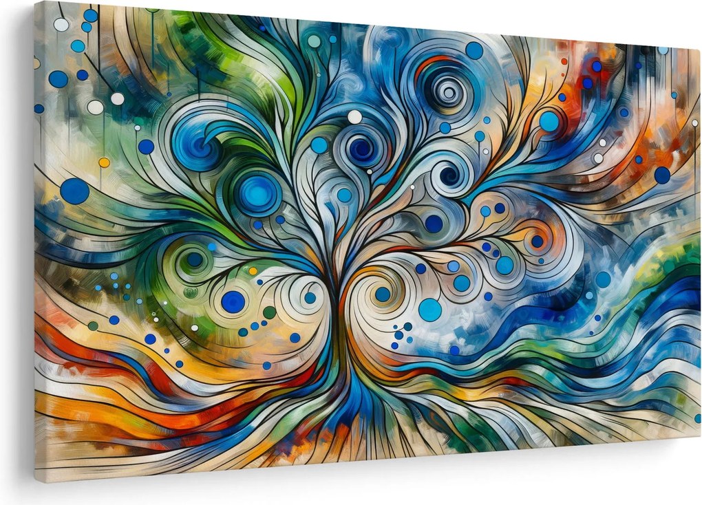 Obraz – Farebný energetický strom (90x60 cm)