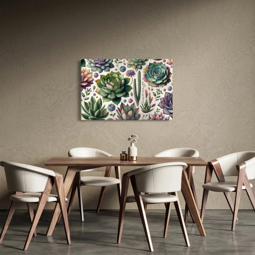 Obraz - Sukulenty (90x60 cm)