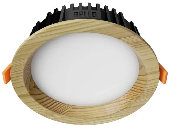 APLED - LED Podhľadové RONDO WOODLINE LED/6W/230V 4000K pr. 15 cm borovica masív