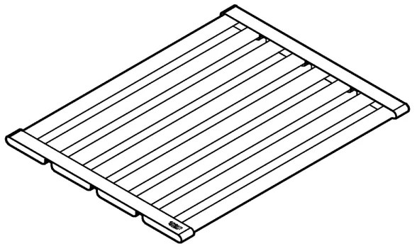 GROHE 40856SD0 - Odkvapávacia doska 450 × 348 mm, kartáčovaná nerezová oceľ