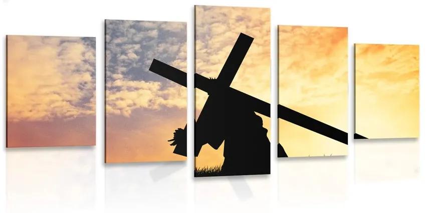 5-dielny obraz kríž na pleciach Varianta: 200x100