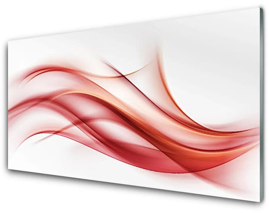 Skleneny obraz Červená abstrakcia umenie 100x50 cm
