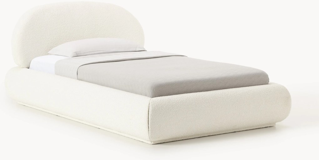 Buklé čalúnená jednolôžková posteľ Alba