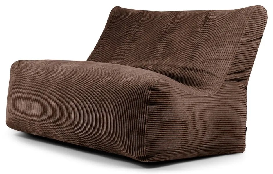 Tmavohnedý menčestrový sedací vak Sofa Seat Lounge – SLOWDOWN