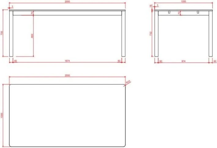 Rozkladací jedálenský stôl v dekore duba v prírodnej farbe 100x200 cm Atlantic – Actona