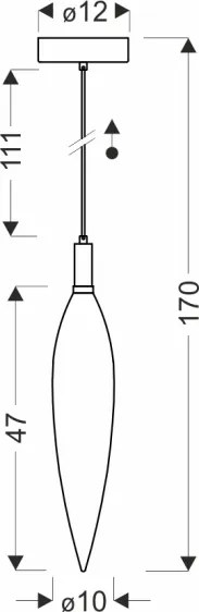 Závesné svietidlo na lanku NORDIC 1xG9/5W/230V čierna/medená